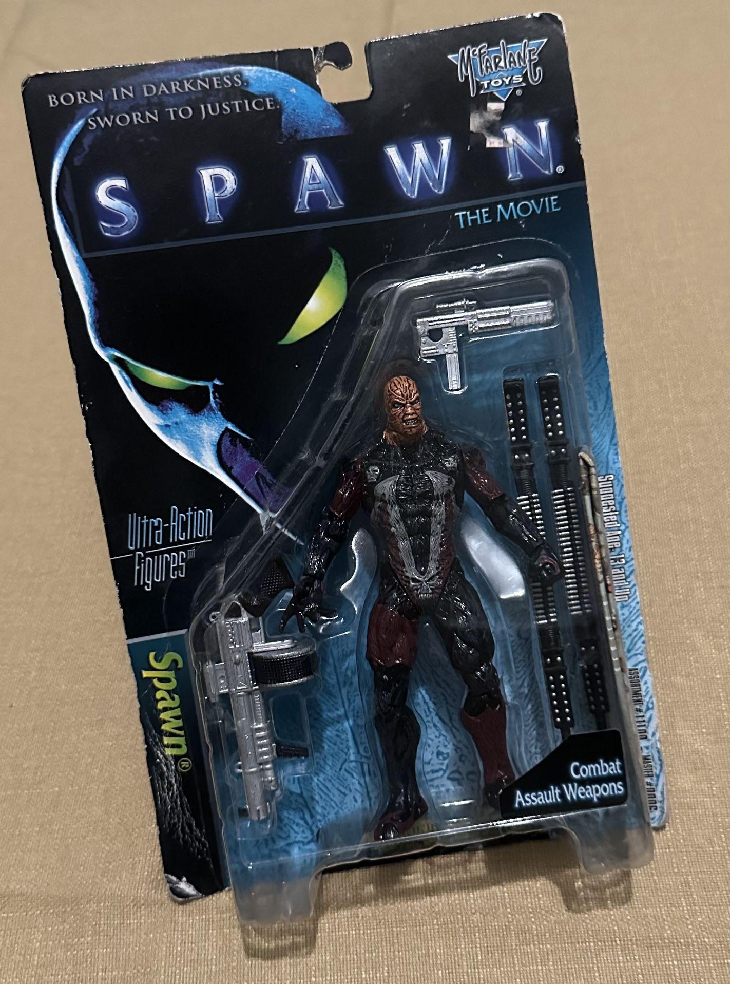 Spawn The Movie SPAWN Un-Masked Ultra Action Figure McFarlane Toys 1997 NIB-A-