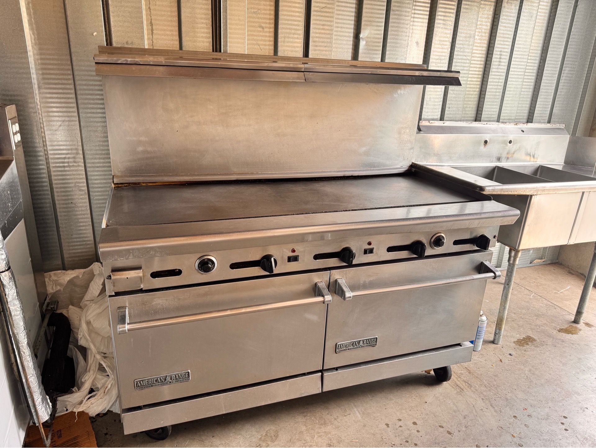 American Range 60 inch Heavy Duty Restaurant Range with Griddle and 2 Ovens