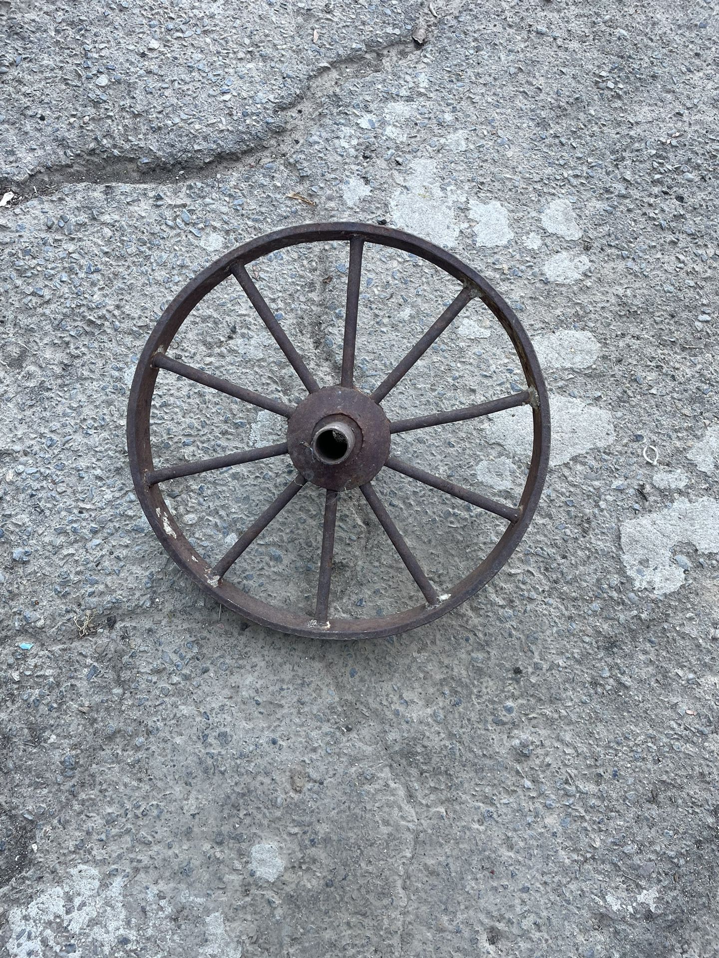 Antique Wheelbarrow Wheel 