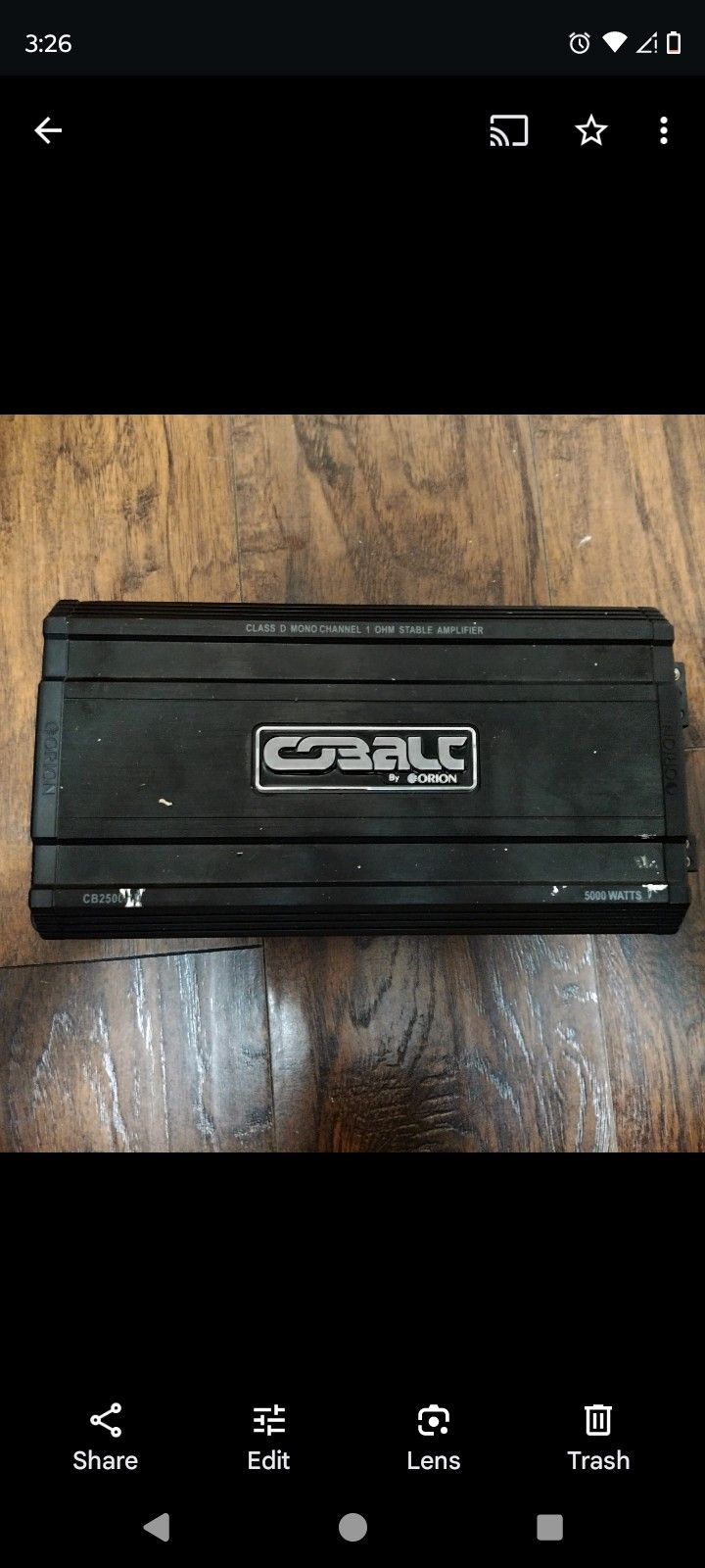 Amplifier 5000 W Class D Monoblock 1 Ohm Stable Will Work With Any Subwoofer Or Subwoofers Retails 275 After Tax Asking 175 OBO