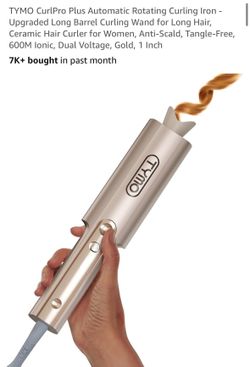 [268].   TYMO CurlPro Plus Automatic Rotating Curling Iron - Upgraded Long Barrel Curling Wand for Long Hair, Ceramic Hair Curler for Women, Anti-Scal