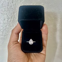 Pear-Cut Halo Engagement Ring |Sizes 6-10 💎✨| 