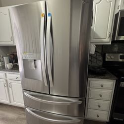 Used LG French Door Refrigerator (2022) + Washer & Dryer 