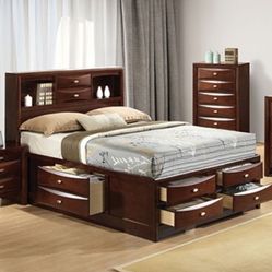 Queen Bed Frame With Storage Brand New- Mattress Not Included 