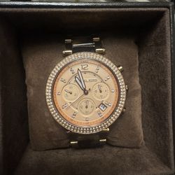 Michael Kors Tortoise Shell Band With Jeweled Bazel 