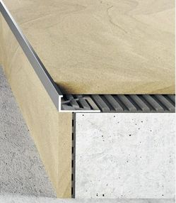 L Tile Aluminum Trim 1/2 And 3/8 X 9.6 L Ft