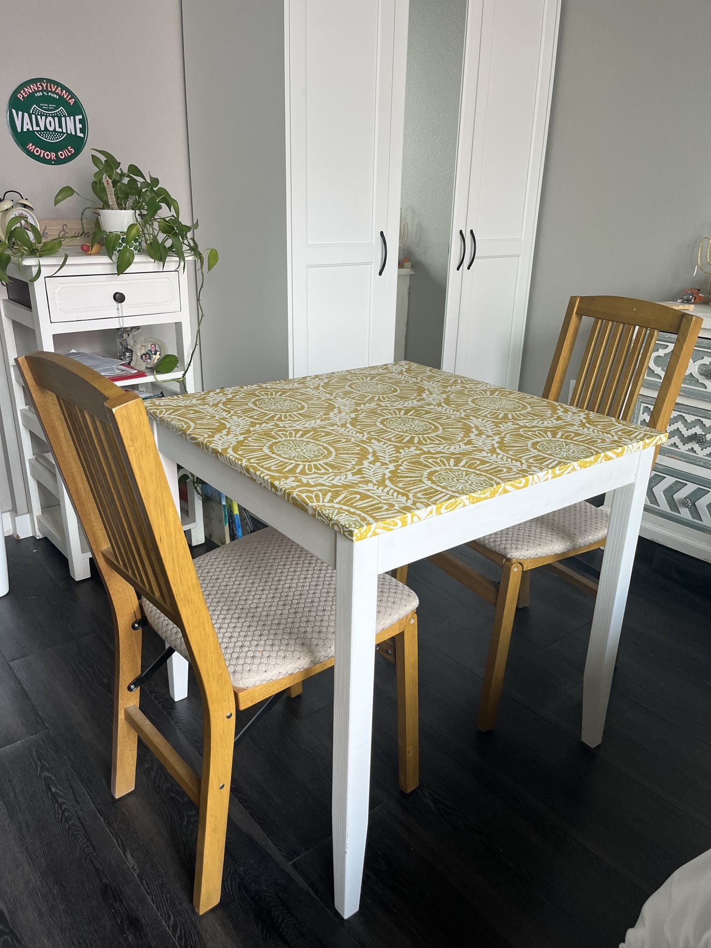 Square Table And 2 Chairs