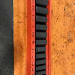 SNAP ON 1/2” SAE Impact Set
