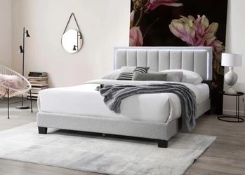Queen size Led bed with orthopedic mattress included