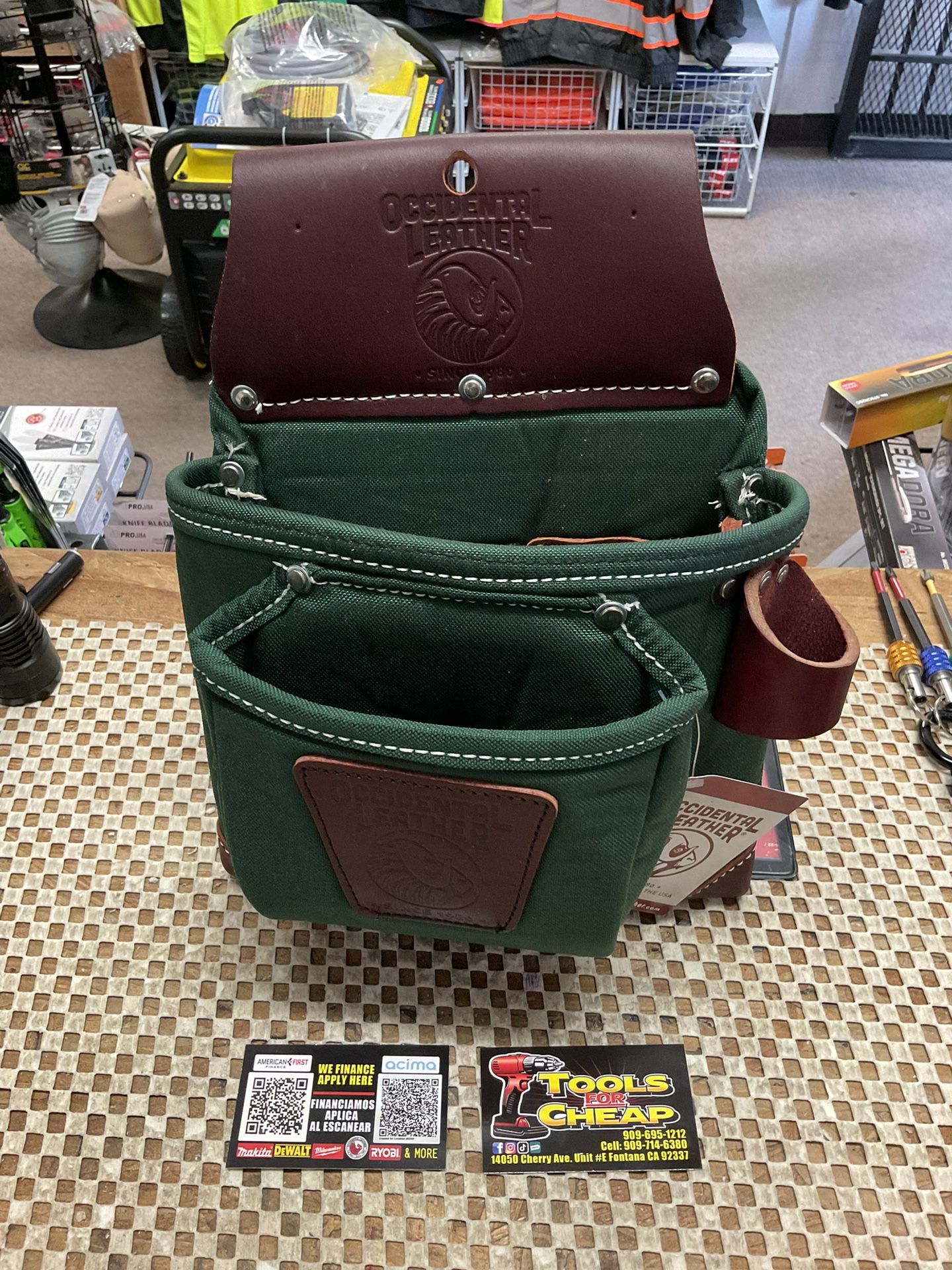 Occidental Green Leather Tool Bags Occidental Leather 8080DB