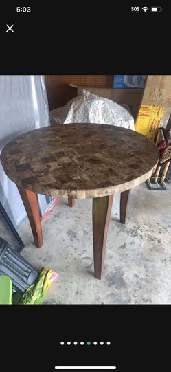 Dinning Table With Marble Top In Good Conditions 