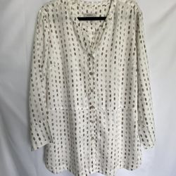 ZOZO NWT Tunic sustainable Linen womens Botton Down top 