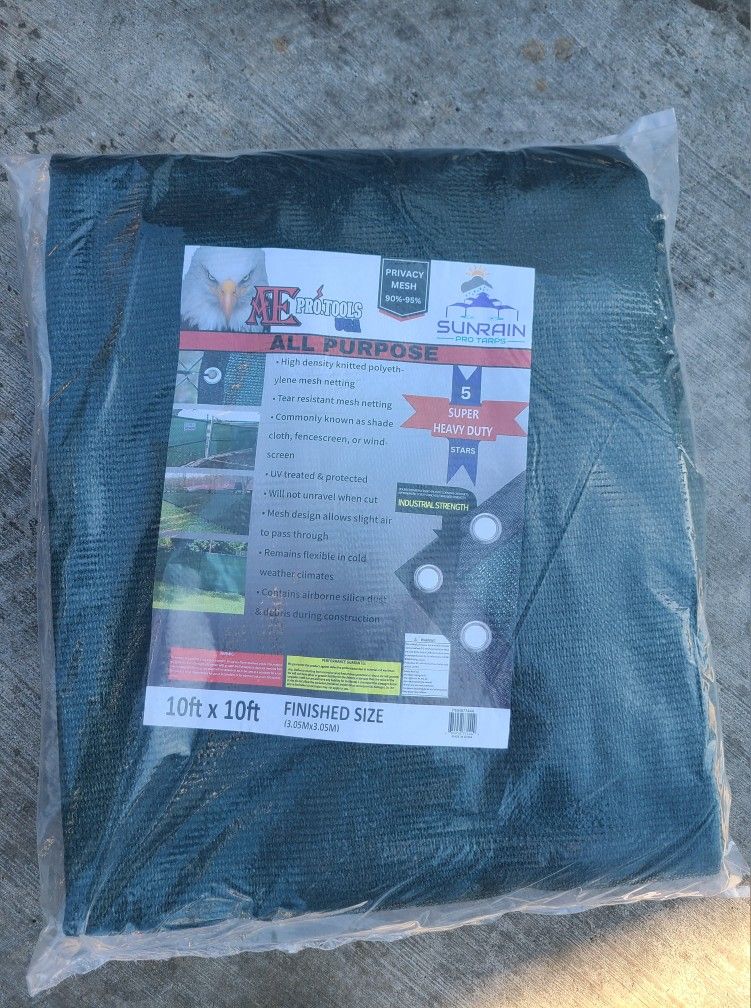 10ft × 10ft Super Heavy Duty Mesh Shade In Dark Green