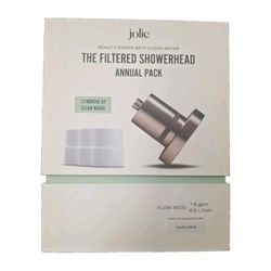 The Jolie Filtered Showerhead Bundle Annual Pack Brushed Steel- Open Box
