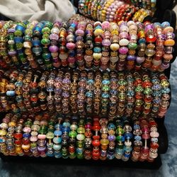Glass Beeds Handmade Bracelets,  Key Chains , Bookmakers. Pony Beeds For Kids 