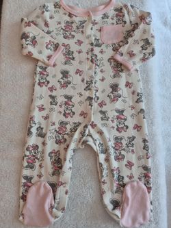 Baby Girl Pajamas,  Size 3-6 mo (?)