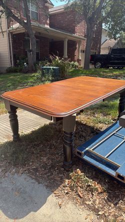 Real oak wood table