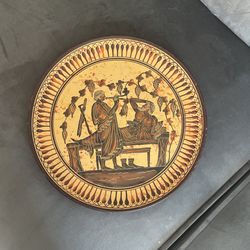 Ceramic Hand Engraved Plate Of Cesar 