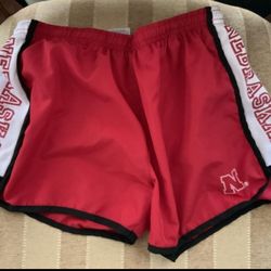 Nebraska CORNHUSKERS Athletic Running Shorts Large w Liner