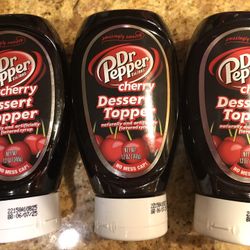 NEW Three Dr. Pepper Cherry Ice Cream Dessert Topper Topping Syrup 12-ounces Sauce