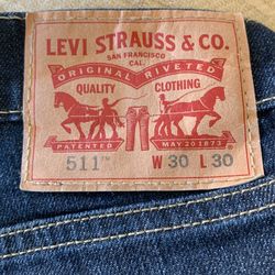 Levi’s 511 Blue Jean W30 L30. Excellent Shape.$20.
