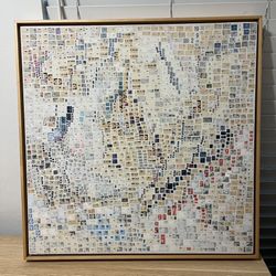 Original Art by Suzi Matthews Number Collage Modern Artwork Painting