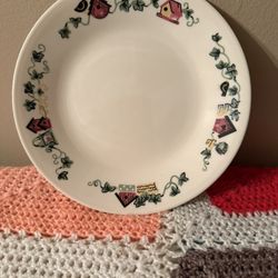Vintage Corelle Garden Home Birdhouse Plate