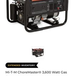 Mi-T-M ChoreMaster® 3,600 Watt Gas Generator