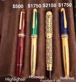 Montblanc pen collection made in Germany fountain pen highlighter rollerball