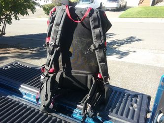 Mchale & Company Red and Black Frameless Backpack like New