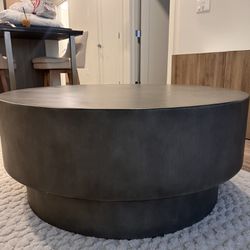 Faux stone pottery barn center table. 