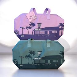 2 PCS Trader Joe's 8 Gallon Purple & Dusky Blue Cooler Large Insulated Tote