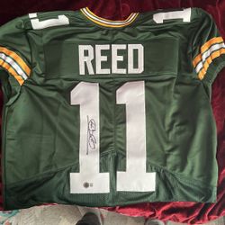 Jayden Reed Signed Green Bay Packers Green Jersey 