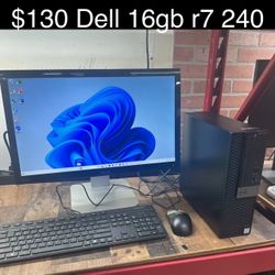 2020 Dell Optiplex 7060 Desktop Computer 16gb i3 8th Generation M.2 SSD R7 240 Windows 11