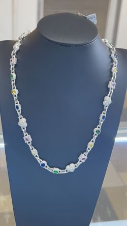 Silver Mossinate Necklace 