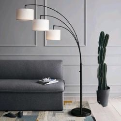 ☀️P56#12 Avenal shaded arc floor lamp bronze finish