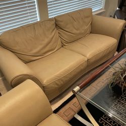 Leather Couch And Chair *made in Italy 