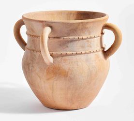 Pottery barn Terracotta Clay vase with Handles