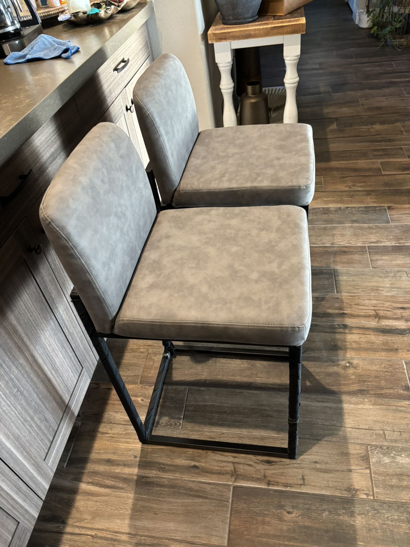 Pair Of Upholstered Bar Still 24”