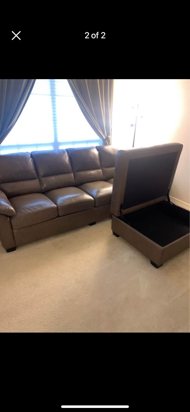 Arizona leather Couch And Ottoman