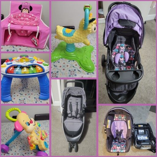 BABY ITEMS-CAR SEAT,STROLLER,CHAIR, BOUNCE,WALKER, PIANO