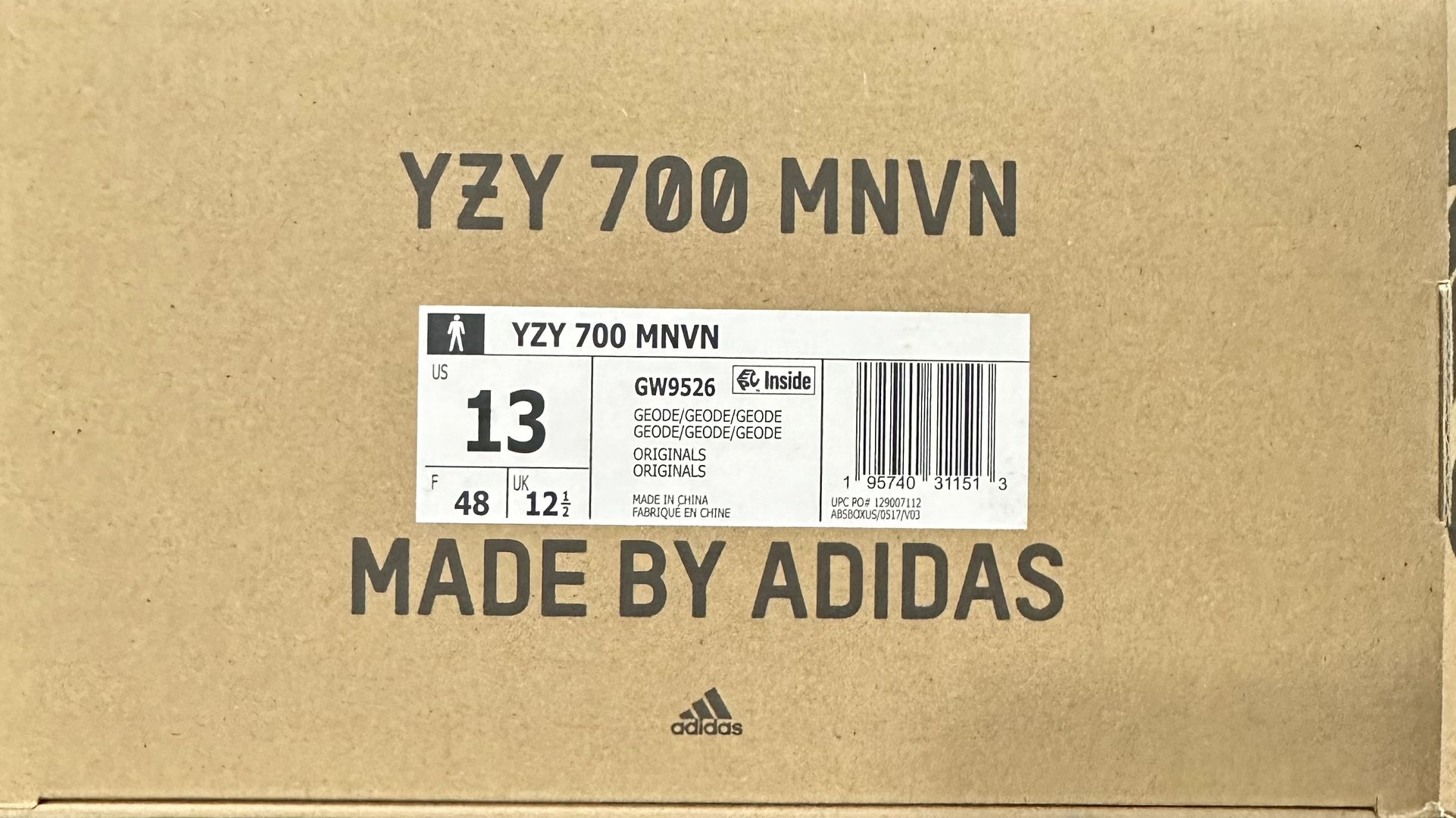 Adidas Yeezy 700 MNVN GEODE Size 13