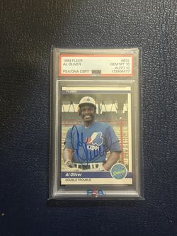 Al Oliver 1984 Fleer Psa 10 Auto 10