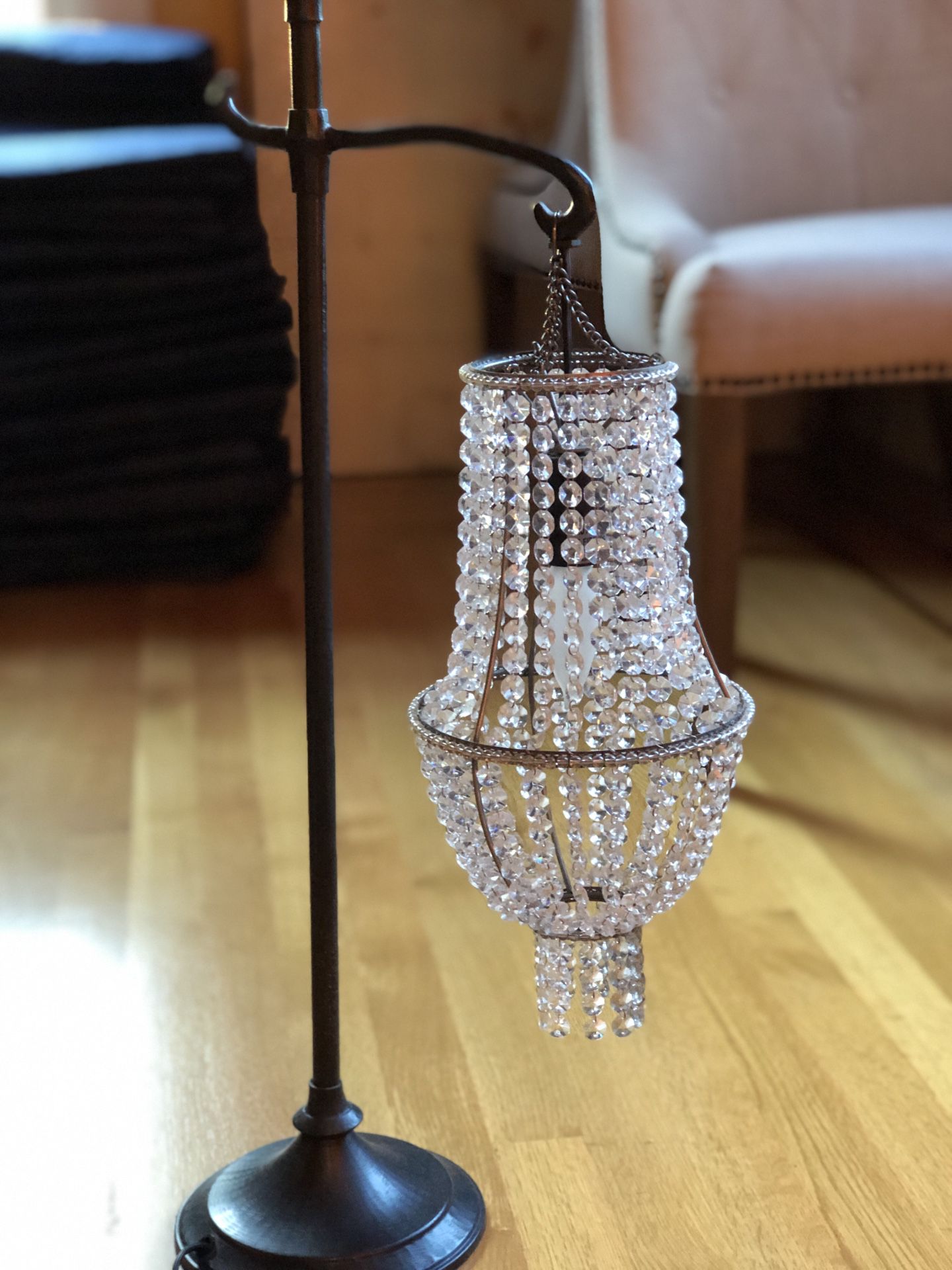 Crystal table lamp - MOVING AND MUST SELL