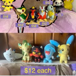 Pokémon Plushies Like New