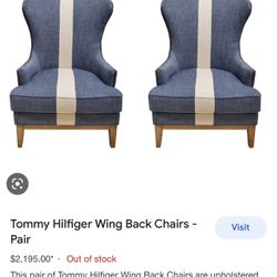 Tommy Hilfiger Wingback Chairs