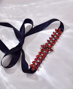 Red crystal belt