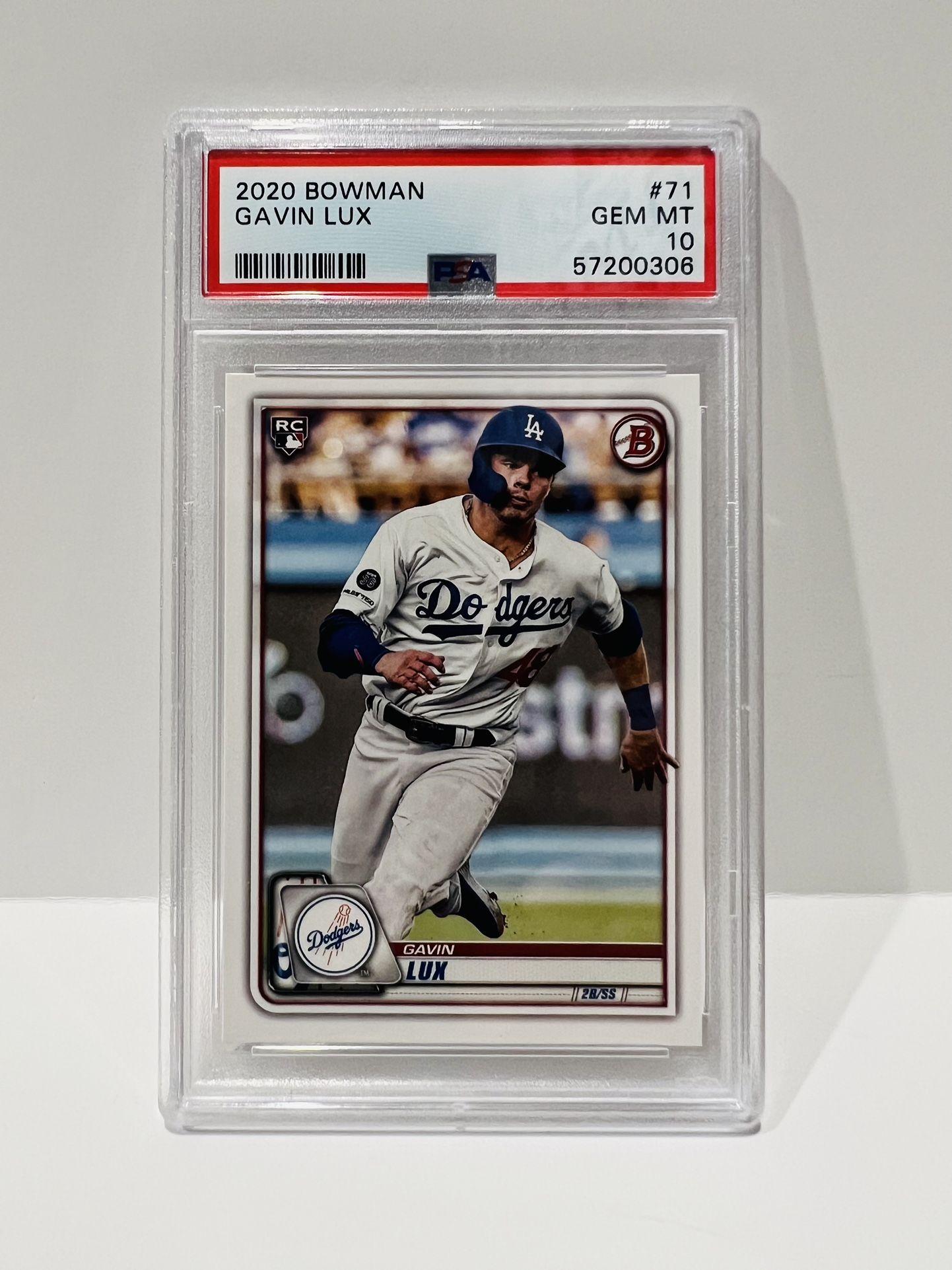 Gavin Lux 2020 Bowman #71 Rookie RC PSA 10 Dodgers GEM Mint