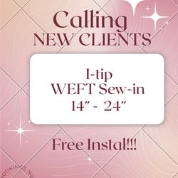 Hair extentions install is free first time , need to build social media