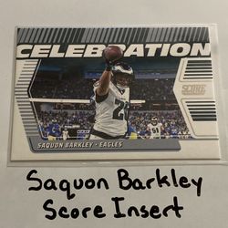 Saquon Barkley Philadelphia Eagles All-Pro RB Score Short Print Insert Card. 